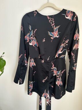 Cherry blossom/crane romper